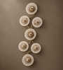Modern Gold Branch LED Ceiling Light with Textured Glass Flower Shades