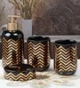 Modern Gold Ceramic (Set of 4) Bath Set