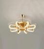 Modern Gold Crystal Fan Chandelier