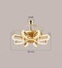 Modern Gold Crystal Fan Chandelier
