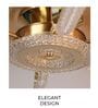 Modern Gold Crystal Fan Chandelier