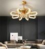 Modern Gold Crystal Fan Chandelier