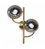 Modern Gold Double Smoke Glass Wall Light Modern Gold Double Smoke Glass Wall Light