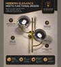 Modern Gold Double Smoke Glass Wall Light Modern Gold Double Smoke Glass Wall Light