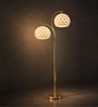 Modern Gold Dual-Shade Floor Lamp
