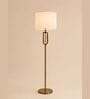 Modern Gold Floor Lamp with Fabric Shade