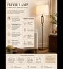 Modern Gold Floor Lamp with Fabric Shade