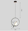 Modern Gold Led Bird Round Ceiling Light Fixture Pendant Light