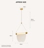 Modern Gold LED Pendant Light with Frosted Curved Acrylic Panels