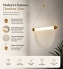Modern Gold LED Pendant Light with Frosted Curved Acrylic Panels