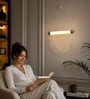 Modern Gold LED Pendant Light with Frosted Curved Acrylic Panels
