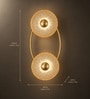 Modern Gold Ring LED Wall Sconce with Textured Glass Shades