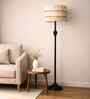 Modern Gold Stand Floor Lamp Macrame Shade