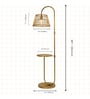 Modern Gold Stand Floor Lamp Macrame Shade