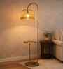 Modern Gold Stand Floor Lamp Macrame Shade