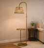 Modern Gold Stand Floor Lamp Macrame Shade