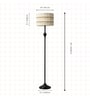 Modern Gold Stand Floor Lamp Macrame Shade