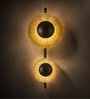 Modern Gold Sunburst Double Wall Sconce
