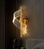 Modern Gold Wall Light with Elegant LED Ribbon Design