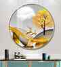Modern Golden Deer Acrylic Round Wall Art