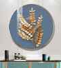 Modern Golden Leaf Acrylic Round Wall Art