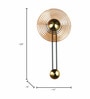 Modern Golden Pendulum-Style Steel And Round Amber Glass Decorative LED Wall Lamp