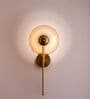 Modern Golden Wall Light with Clear Glass Globe   Inbuilt LED