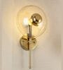 Modern Golden Wall Light with Clear Glass Globe   Inbuilt LED