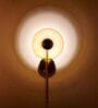 Modern Golden Wall Light with Clear Glass Globe   Inbuilt LED