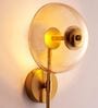 Modern Golden Wall Light with Clear Glass Globe   Inbuilt LED