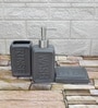 Modern Grey Ceramic Set of 3 Bath Accessories Set 
