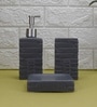 Modern Grey Ceramic Set of 3 Bath Accessories Set 