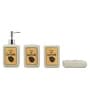 Modern Grey Ceramic Set of 4 Bath Accessories Set 