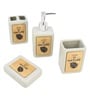 Modern Grey Ceramic Set of 4 Bath Accessories Set 