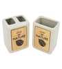 Modern Grey Ceramic Set of 4 Bath Accessories Set 