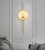 Modern Halo Orb Wall Light   Gold Finish LED Sconce