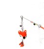 Modern Orange Nylon Hanging Cat Toy