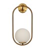 Aphro Antique Gold Metal & Glass Wall Sconces