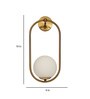 Aphro Antique Gold Metal & Glass Wall Sconces