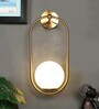 Aphro Antique Gold Metal & Glass Wall Sconces