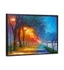 Modern Impressionism Multicolour Synthetic Wood Framed Canvas Wall Painting