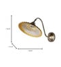 Modern Industrial Amber Ribbed Glass Adjustable Gooseneck Wall Sconce