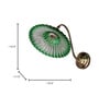 Modern Industrial Green Ribbed Glass Adjustable Gooseneck Wall Sconce