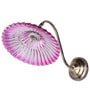 Modern Industrial Pink Ribbed Glass Adjustable Gooseneck Wall Sconce