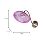 Modern Industrial Pink Ribbed Glass Adjustable Gooseneck Wall Sconce