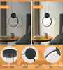 Modern LED Ring Pendant Light   Matte Black Bedroom Wall Fixture