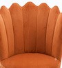 Modern Leisure Velvet Upholstered Shell Ergonomic Mid-Back Adjustable Swivel Chair  in Orange Color