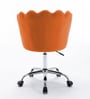 Modern Leisure Velvet Upholstered Shell Ergonomic Mid-Back Adjustable Swivel Chair in Orange Color Modern Leisure Velvet Upholstered Shell Ergonomic Mid-Back Adjustable Swivel Chair in Orange Color