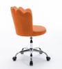 Modern Leisure Velvet Upholstered Shell Ergonomic Mid-Back Adjustable Swivel Chair in Orange Color Modern Leisure Velvet Upholstered Shell Ergonomic Mid-Back Adjustable Swivel Chair in Orange Color