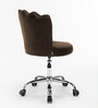 Modern Leisure Velvet Upholstered Shell Ergonomic Adjustable Swivel Chair In Brown Color Modern Leisure Velvet Upholstered Shell Ergonomic Adjustable Swivel Chair In Brown Color